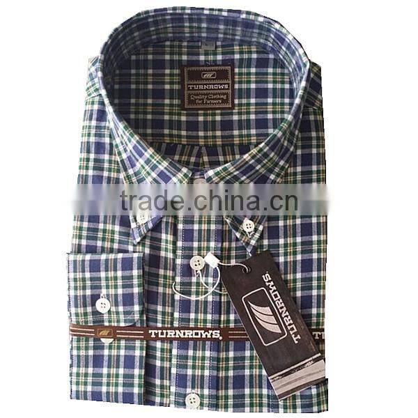 100% cotton 32S*32S men's flannel shirts