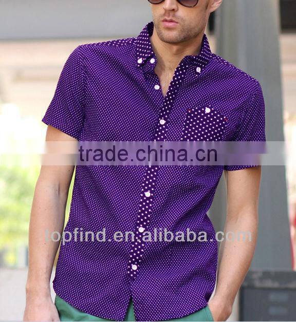 Fashion Latest dot style Short Sleeve Shirt for Men