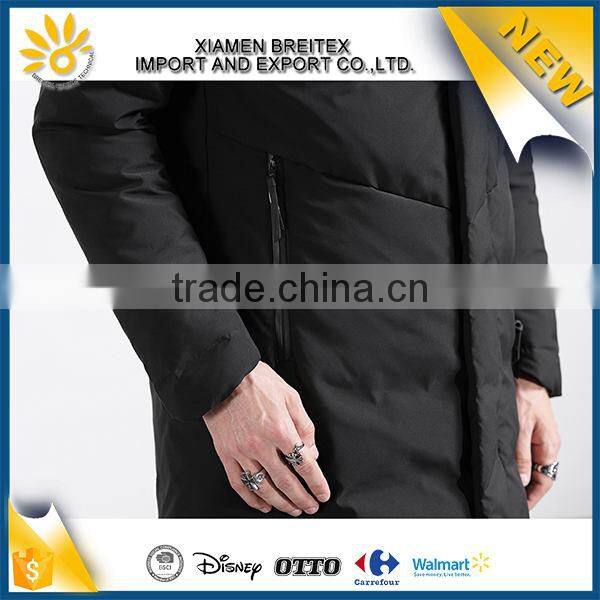 New arrival custom warm windproof ligh weight long down jacket men