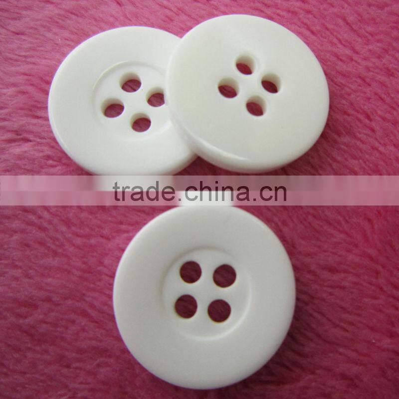 4 holes custom plastic polyester resin shell looked button for shirts