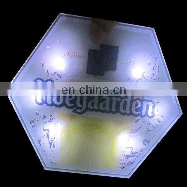 led coaster with print for bottle or glass