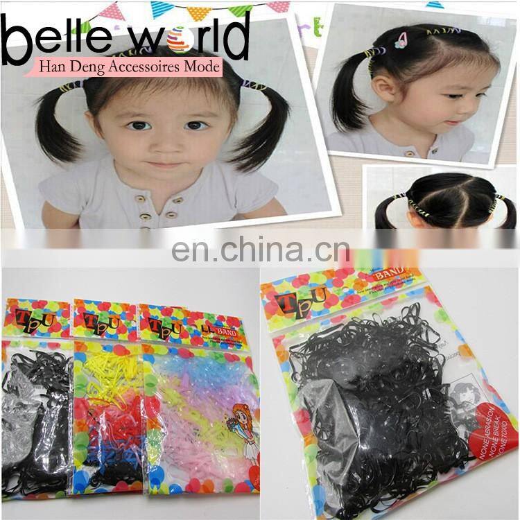 Soft Black Rubber Band For Ponytail Holder