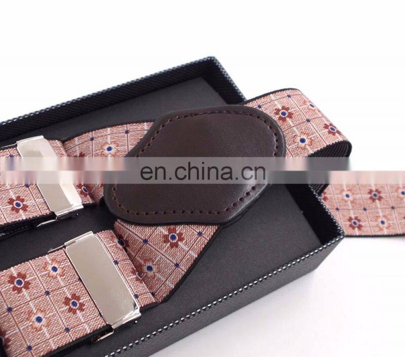 Hot sale 3.5cm adult men's printed suspenders