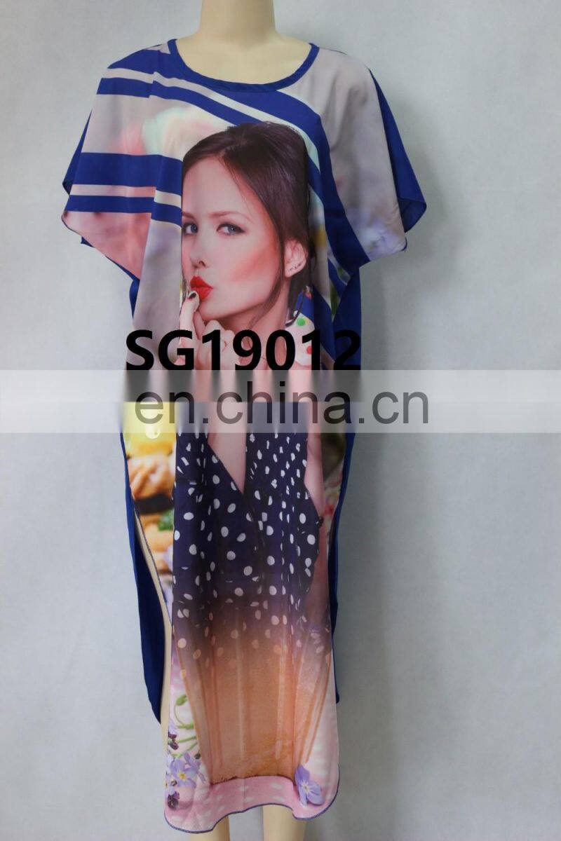 Factory Customized Women New Short Sleeve Casual One Piece Dress Chiffon Dresses