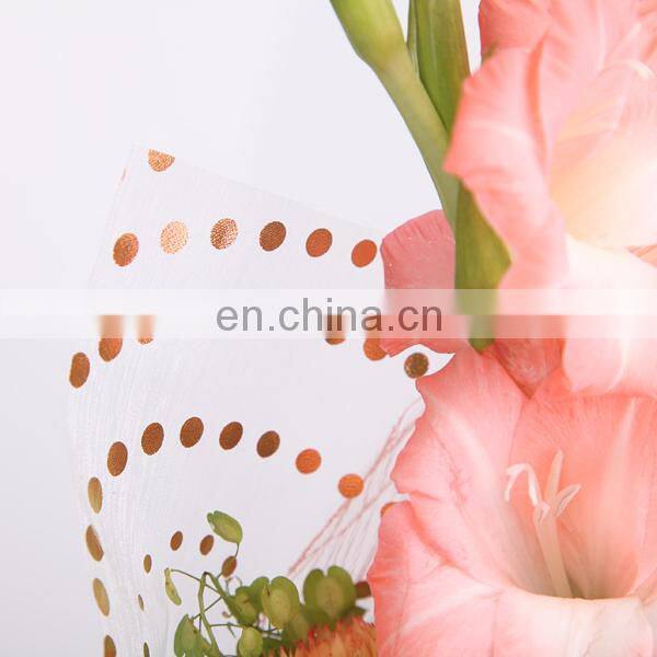 2015 Best Selling Products Bronzing Organza Tolle Flower Wrapper Packing