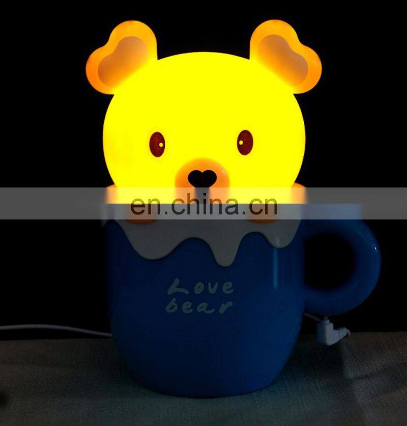 Hot sale USB rechargeable Cup Cartoon Table Lamp usb charger table lamp funky table lamps