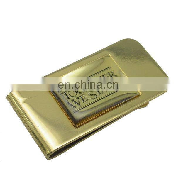 custom logo metal paper clip magic money clip brand