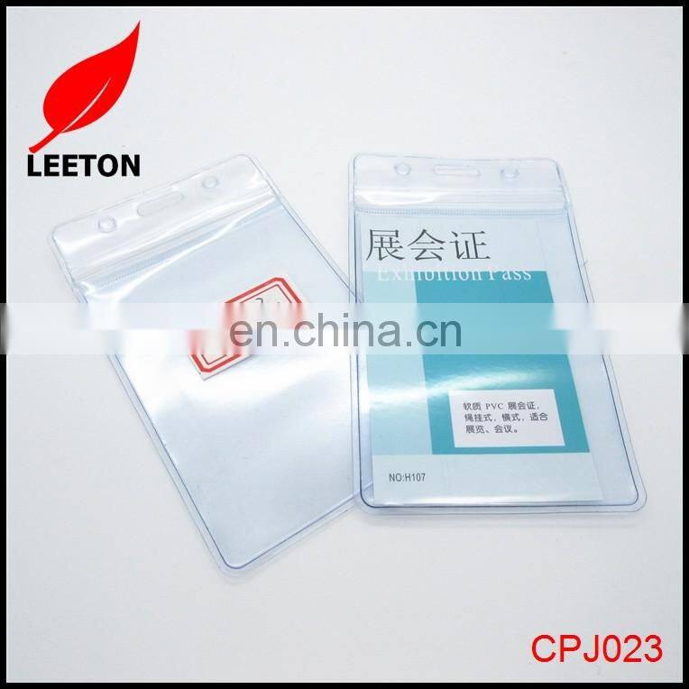 Cheap transparent PVC ID card badge holder