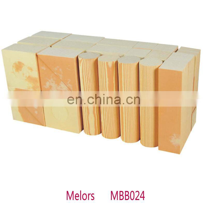 Melors wood grain type EVA Strong Adhesive eva wooden foam building blocks Factory