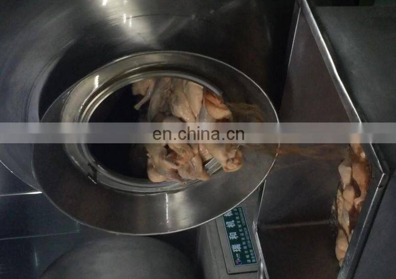 Vacuum meat tumbling machine with automatic feeding system
