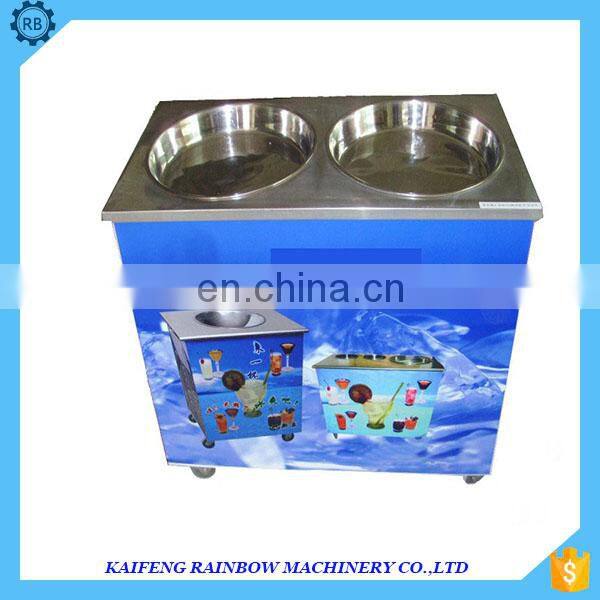 Stainless Steel Fried Ice Cream Roll Machine pan fried ice cream machine flat pan fried ice cream machine