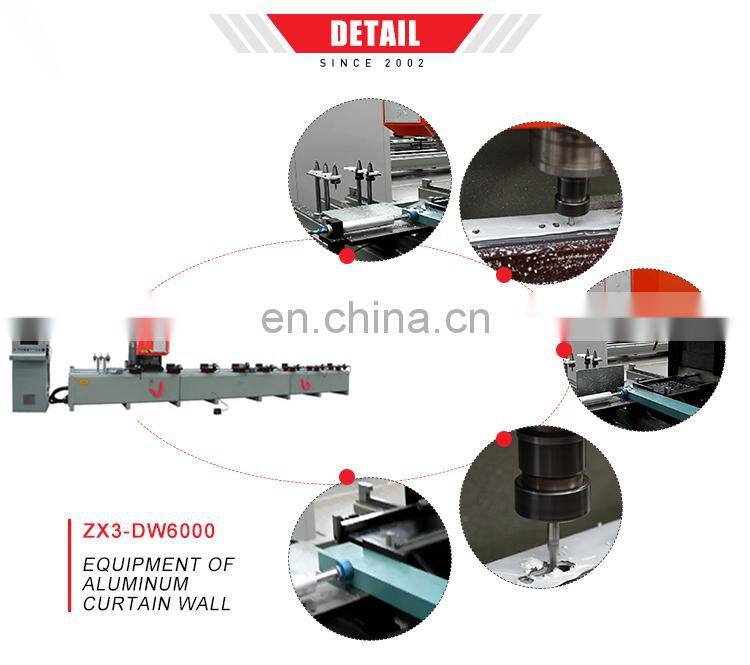 machining center holes curtain wall fabrication machine for aluminum