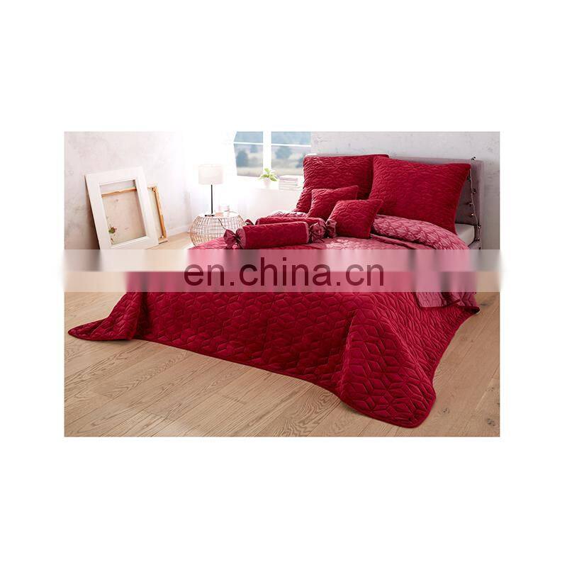 Durable use fashion fabric good price crushed velvet for bedspreads