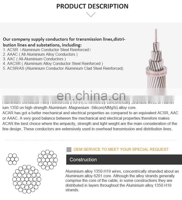 HNTDDL Factory director  16-1250mm2 220kv 240mm bare acar as type cable conductor size