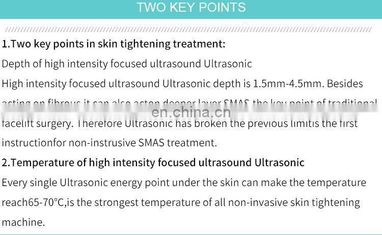 Factory price hifu liposonic 8mm 13mm hifu portable body slim device