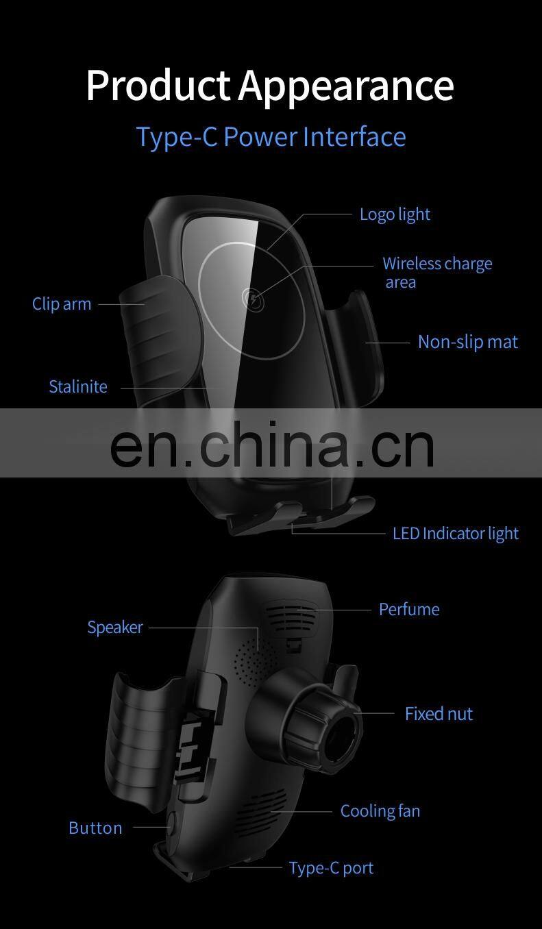 Hot Selling Mobile Phone Accessories Universal Car Phone Holder QI 15W Fast Wireless Charger