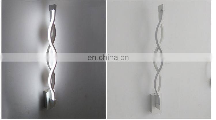 Modern minimalist l creative LED aluminum wave wall lights decorative led wall light for bedroom aisle