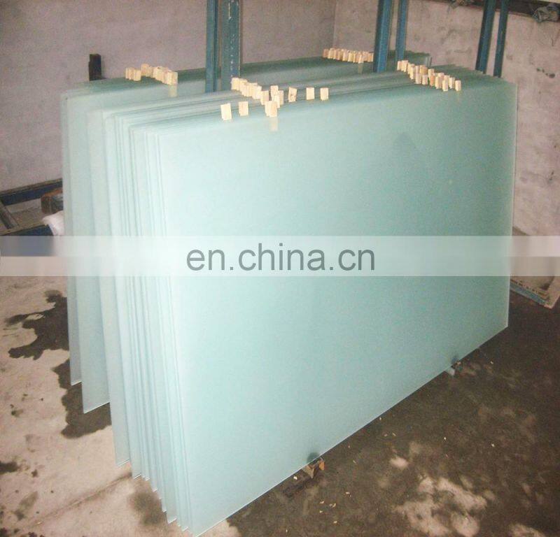 Factory price wholesale acid etched tempered glass table top for dinning table laptop table