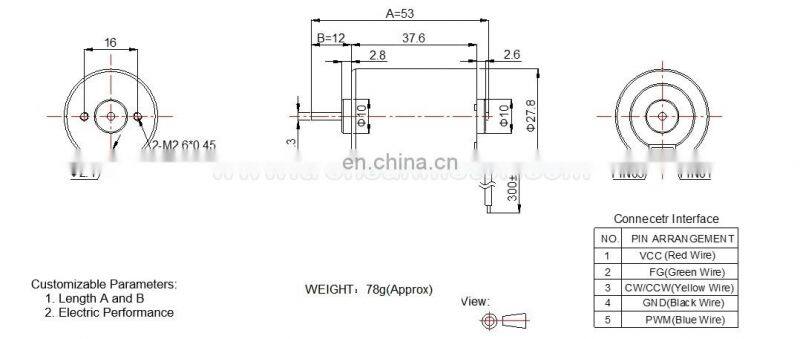 28*38mm Low noise 12v 24v dc brushless motor BL2838