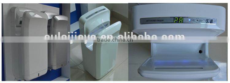 bathroom appliances wall mounted 304 stainless steel automatic high speed jet air hand dryer