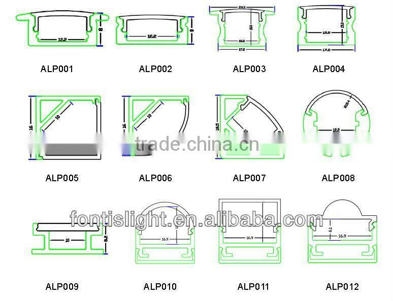 New design&Hot sale dimmable 18W LED strips touch switch along with ALP007 aluminum profile
