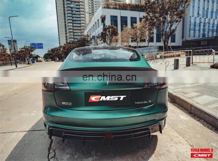 Front bumper rear bumper for Tesla model 3 in CMST style half carbon fiber material body kit for tesla model 3 facelift