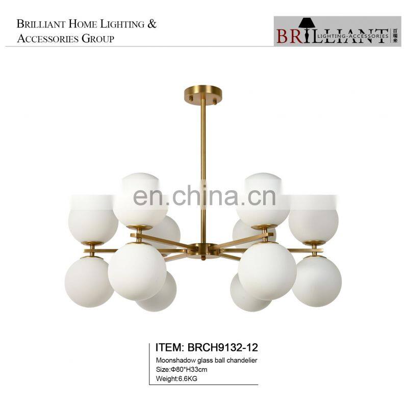 Moonshadow bedside modern lamp accessories industrial glass ball chandelier