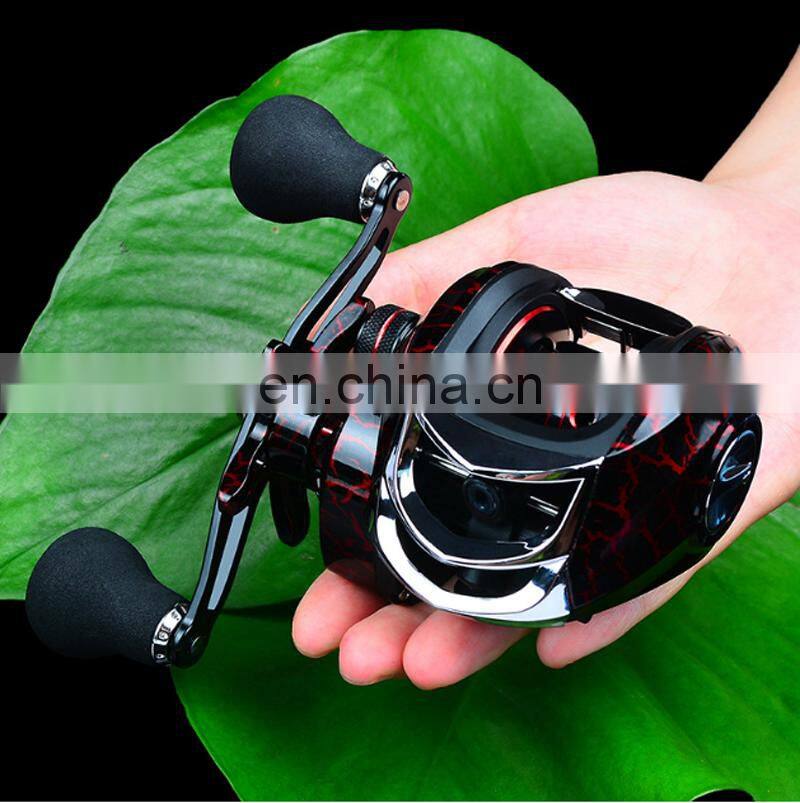 Amazon Metal 18+1BB 7-10 kg Max Drag 7.1:1 Bait Casting Red Crack Color Baitcasting Saltwater Reel Fishing