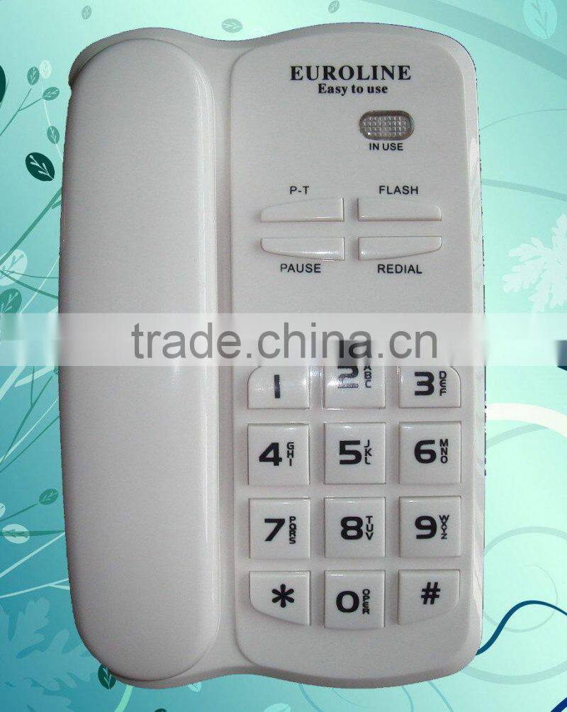 Corded phone with Ringer HI/Low Adjustable function