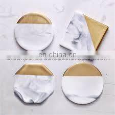 marble & wooden coaster