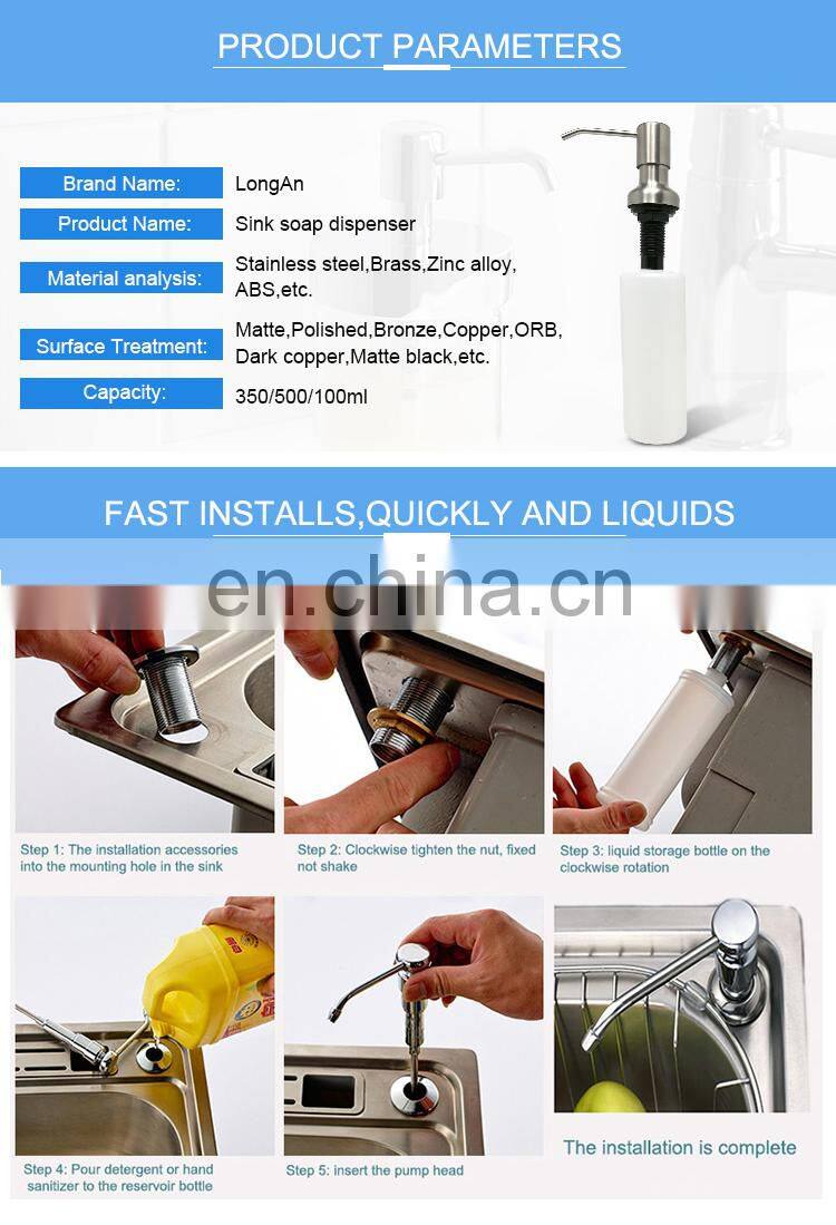 Longan Bathroom Kitchen 500Ml Manual Hand Foam Pump Liquid Soap Perfume Dispenser With Foam Pump Soap Supplier From China
