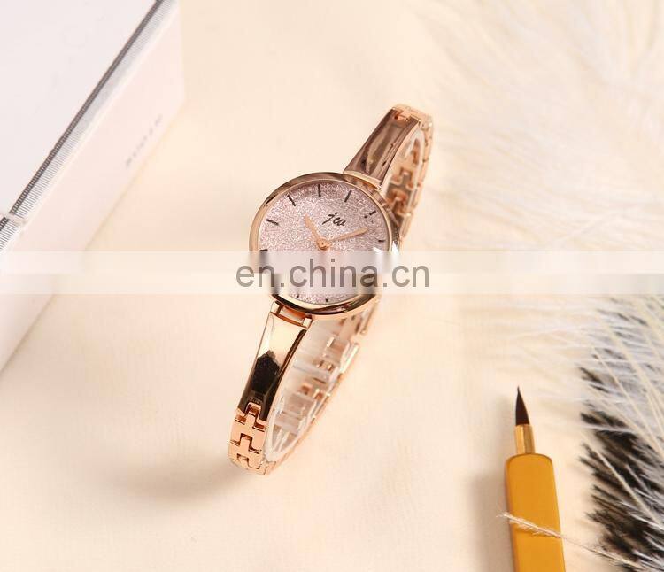 JW 6320 Chinese Lady Hand Watch Stainless Steel Slim Strap Analog Quartz Cheap Charm Women Rose Gold Watches