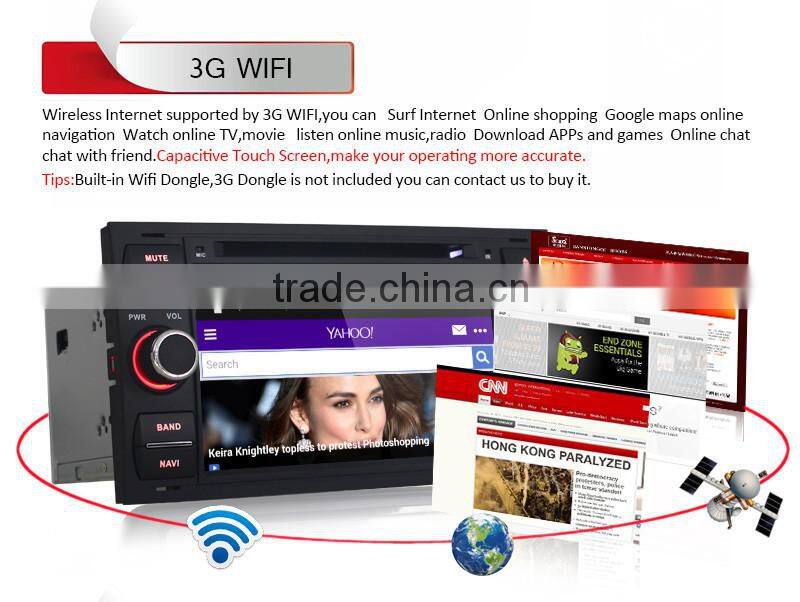 ANDROID 4.4 DOUBLE DIN CAR AUDIO STEREA DVD PLAYER FOR FORD FOCUS FIESTA05-2007 CAR GPS,WIFI,BLUETOOTH,1080P Video Playback,3G O