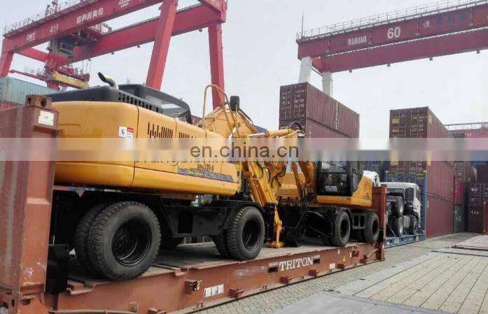 China Shandong factory price 13 ton wheeled excavator LX135-9A with standard 0.6m3 bucket