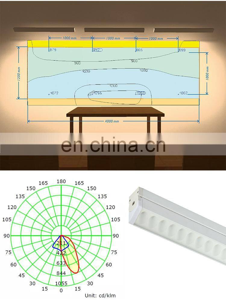 Guide Rail Ceiling Hanging Installation For Supermarket Light Aluminum 100CM 64W Smd Led Linear Light