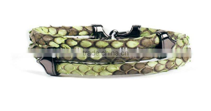 High Quality Cool Silver Skull Hasp Black and White Genuine Python Skin Leather Bracelet for men or women