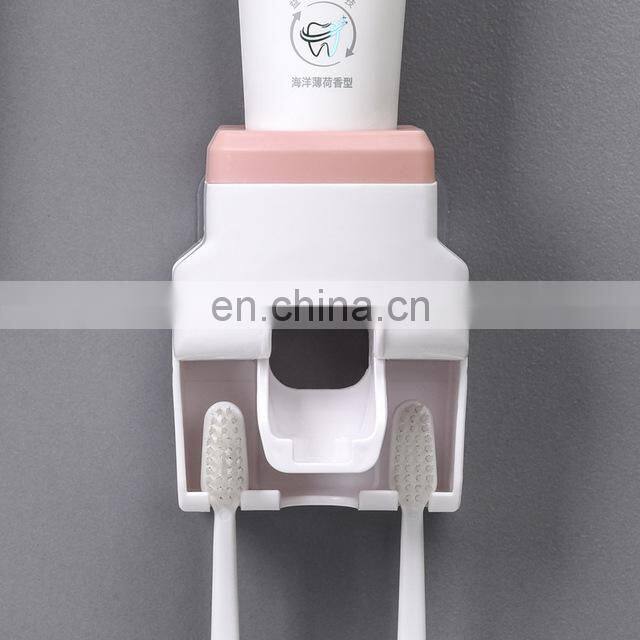 Creative Wall Mount Automatic Toothpaste Dispenser Bathroom Accessories Waterproof Lazy Toothpaste Squeezer Toothbrush Holder