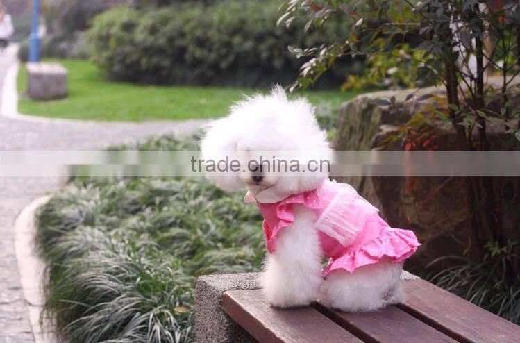 Summer jean with lace pet dog accessories pet clothes puppy clothes