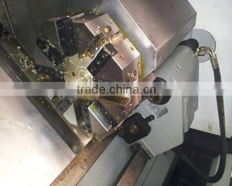 low cost cnc lathe machine CKX500L with 10'' hydraulic chuck servo spindle motor hydraulic tool turret