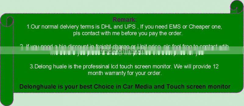 7" LCD touch VGA, AV,Rearview Bus Monitor