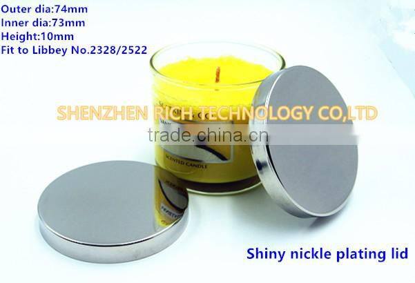74mm metallic red plating candle lid
