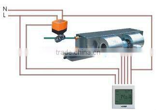 220VAC spring return zone valve for HVAC metal shell