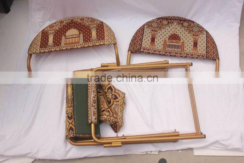 Wholesale knock down metal muslim prayer chair folding church chair