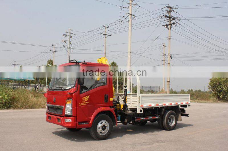 howo 4*2 10T lorry crane truck with loading crane