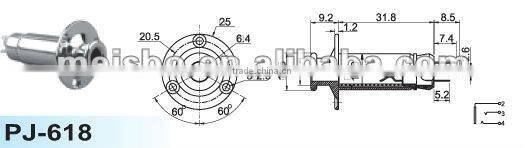 6.35mm earphone jack plug universal