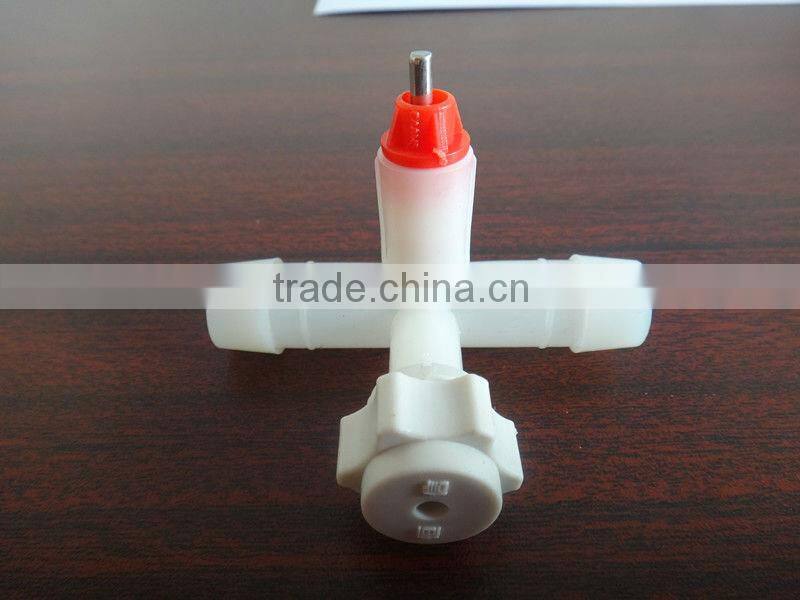 2013 newest three way ball valve chicken nipple drinker