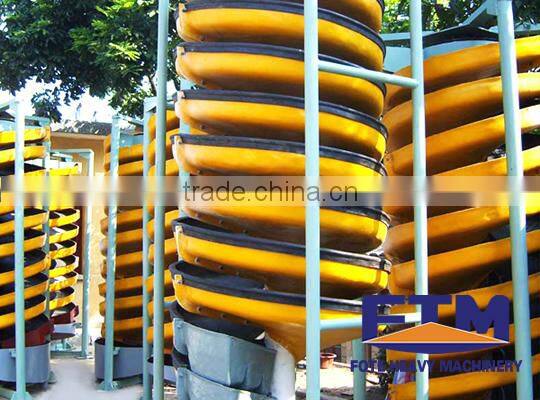 Gold washing plant spiral chute Zhengzhou Henan
