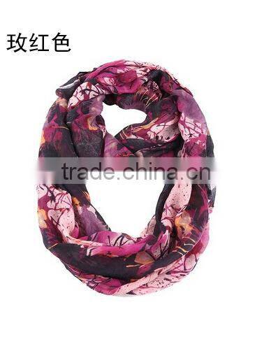 Top-selling Foreign Trade Attractive Splash-ink Printing Fashion Infinity Shawl Round Neck Scarf