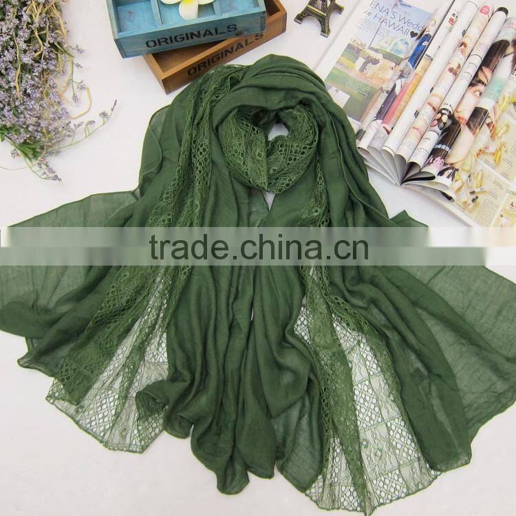 120cm * 180cm Wholesale Multi Colors Plain Cotton Linen Women Scarf Malaysia Hijab