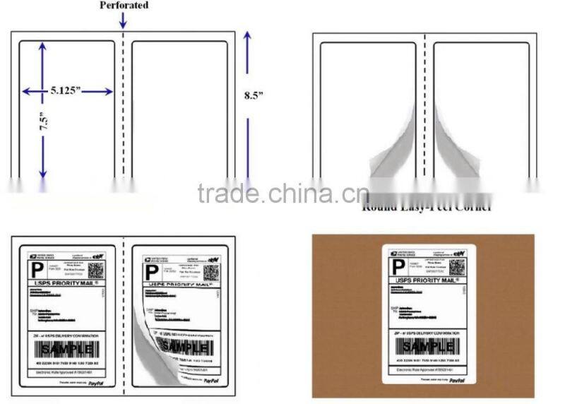 half sheet self adhesive 8.5*11 inch logistics label manufacturer
